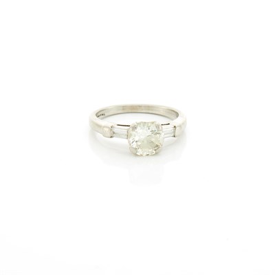 Lot 1162 - Platinum and Diamond Ring