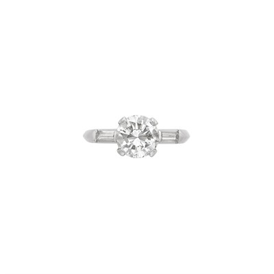 Lot 529 - Platinum and Diamond Ring