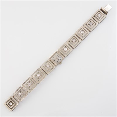 Lot 1160 - Gentleman's White Gold and Diamond Wristwatch, Omega