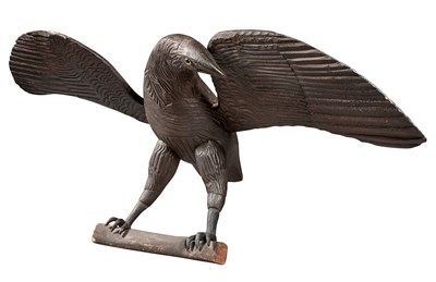 Lot 310 - Carved and Painted Pine Model of an Eagle...