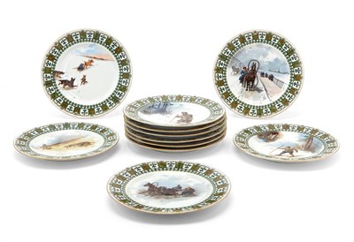 Lot 55 - Set of Eleven Russian Porcelain Plates...