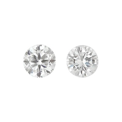 Lot 612 - Pair of Diamond Stud Earrings
