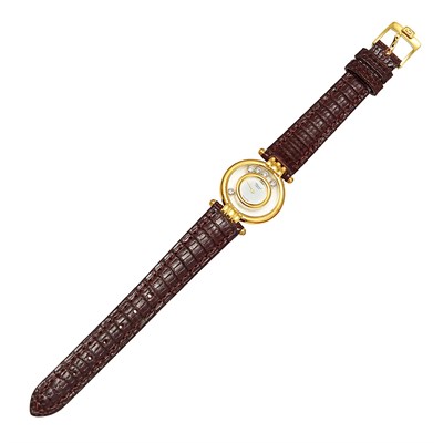 Lot 406 - Gold 'Happy Diamonds' Wristwatch, Chopard