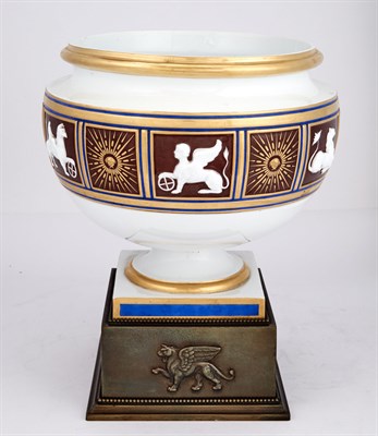 Lot 201 - Companion Pair of Continental Porcelain Urns...