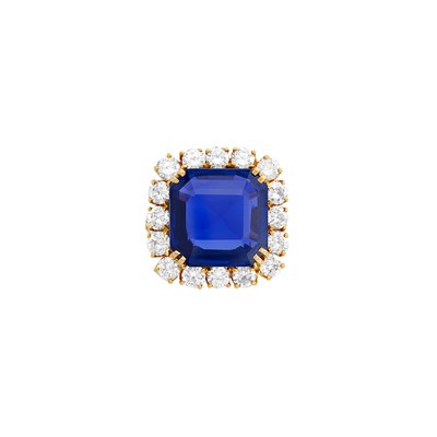 Lot 411 - Gold, Sapphire and Diamond Ring, Oscar Heyman Brothers