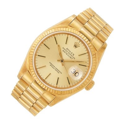 Lot 83 - Rolex, Gentleman's Gold 'Oyster Perpetual DateJust' Wristwatch, Ref. 16018/16000