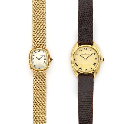 Lot 1294 - Gold Wristwatch, Movado, and Gold Wristwatch, Universal