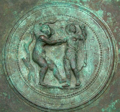 Lot 371 - Roman Style Green Patinated-Bronze Two-Handled...