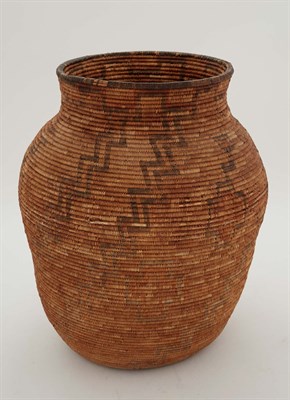 Lot 405 - Apache Basketry Olla With geometric forms....