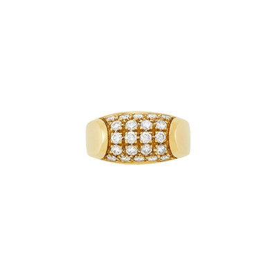 Lot 400 - Gold and Diamond Bombé Ring, Bulgari