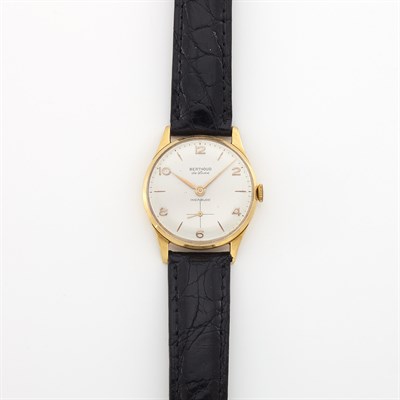 Lot 1727 - Gentleman's Gold 'de Luxe' Wristwatch, Berthoud, Incabloc