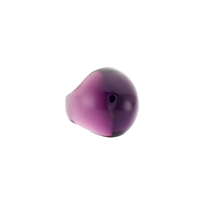 Lot 73 - Purple Glass Dome Ring, Lalique