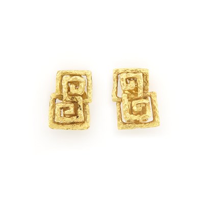 Lot 1627 - Pair of Gold Earrings, Ilias Lalaounis
