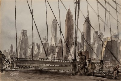 Lot 105 - Reginald Marsh American, 1898-1954 Brooklyn...