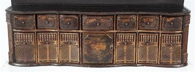 Lot 536 - Chinese Export Lacquer Serpentine Desk...