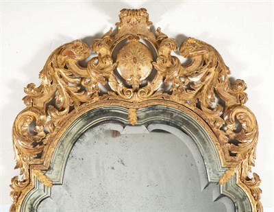Lot 365 - George I Gilt-Gesso and Giltwood Pier Mirror...