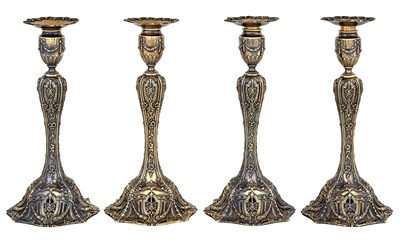Lot 339 - Set of Four American Sterling Silver Gilt...