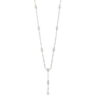 Lot 1249 - Platinum and Diamond Chain Necklace