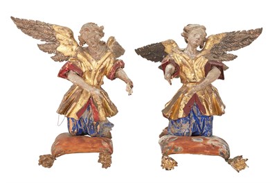 Lot 174 - Pair of Continental Polychrome-Decorated and...