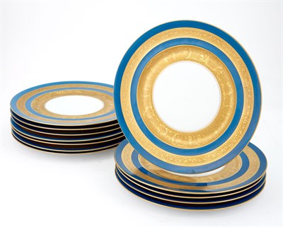 Lot 137 - Set of Twelve Bavarian Porcelain Dinner Plates...