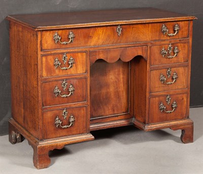 Lot 182 - George III Mahogany Kneehole Desk Height 31...