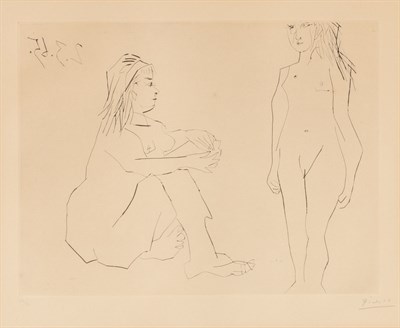 Lot 121 - Pablo Picasso DEUX FEMMES (B. 1203) Drypoint,...