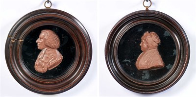Lot 257 - Two Wax Relief Portraits 19th Century...