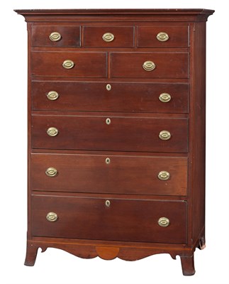 Lot 128 - Chippendale Tall Chest Height 61 inches, width...