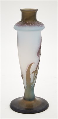 Lot 460 - Gallé Acid-Etched Floral Decorated Cameo Glass...