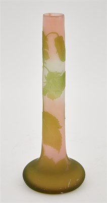 Lot 464 - Gallé Acid-Etched Floral Decorated Cameo Glass...