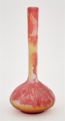 Lot 462 - Gallé Acid-Etched Leaf and Berry Decorated...