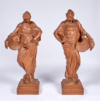 Lot 306 - Two Julien Dillens Terracotta Figures of...