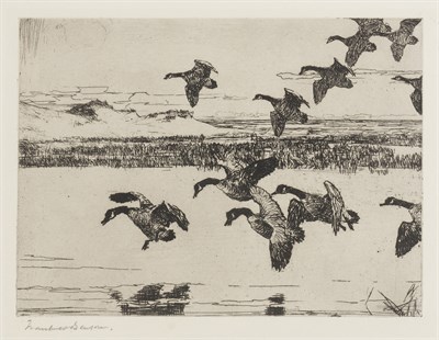 Lot 57 - Frank Weston Benson (1862-1951) TIRED GEESE...