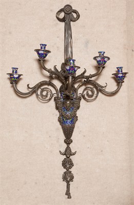 Lot 178 - Pair of Louis XV Style Bronze and Enamel...