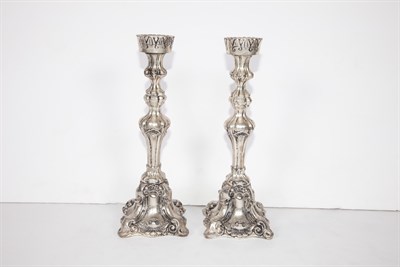 Lot 277 - Pair of Continental Baroque Style Silver...