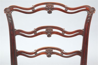 Lot 440 - Pair of George III Mahogany Ladderback Side...