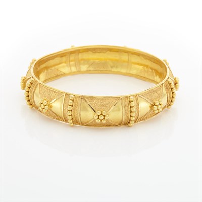 Lot 1570 - High Karat Gold Bangle Bracelet