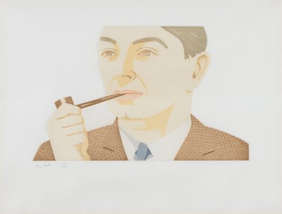 Lot 81 - Alex Katz MAN WITH PIPE (S. 181) Color etching...