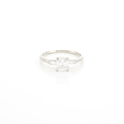 Lot 1200 - Platinum and Diamond Ring