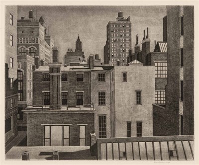 Lot 89 - Armin Landeck WASHINGTON SQUARE VISTA (K. 95)...