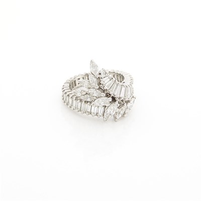 Lot 1226 - Platinum and Diamond Ring