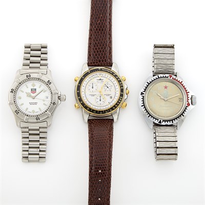 Lot 1375 - Three Stainless Steel Wristwatches