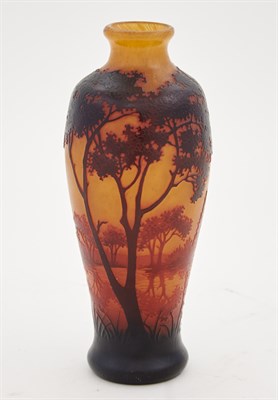 Lot 468 - Daum Frères Acid-Etched Cameo Glass Vase...
