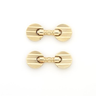 Lot 1834 - Pair of Gold Cufflinks, Tiffany & Co.