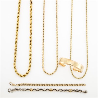 Lot 1419 - Group of Gold and Sterling Silver Jewelry