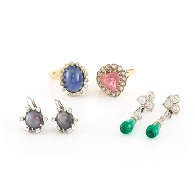 Lot 1963 - Group of Yellow and White Gold, Platinum, Gem-Set and Diamond Jewelry