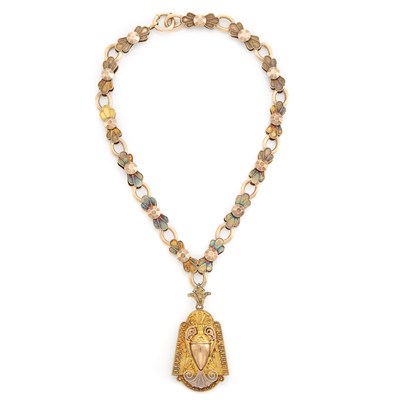 Lot 1324 - Antique Pendant-Locket Necklace