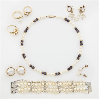 Lot 1509 - Group of Cultured, Freshwater and Mother-of-Pearl Jewelry