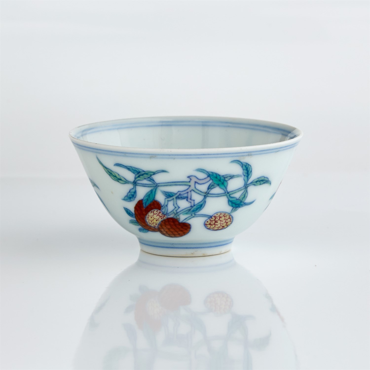 Lot 65 - Chinese Doucai Glazed Porcelain Cup The...