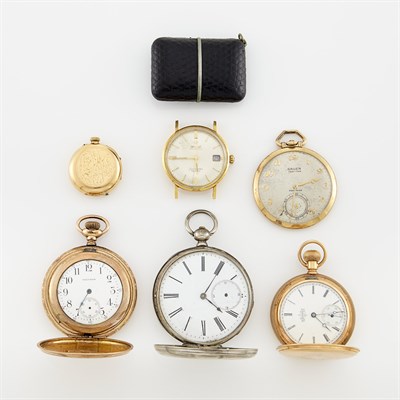 Lot 1775 - Ermeto Watch and Group of Pocket Watches